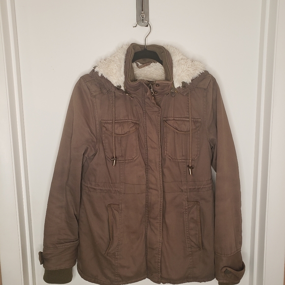 Aeropostale Heavy Winter Coat with Hood Green - Picture 1 of 14